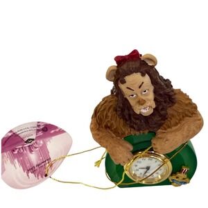 Wizard of Oz Cowardly Lion Collectible Clock Ornament Westland Gift Read‎